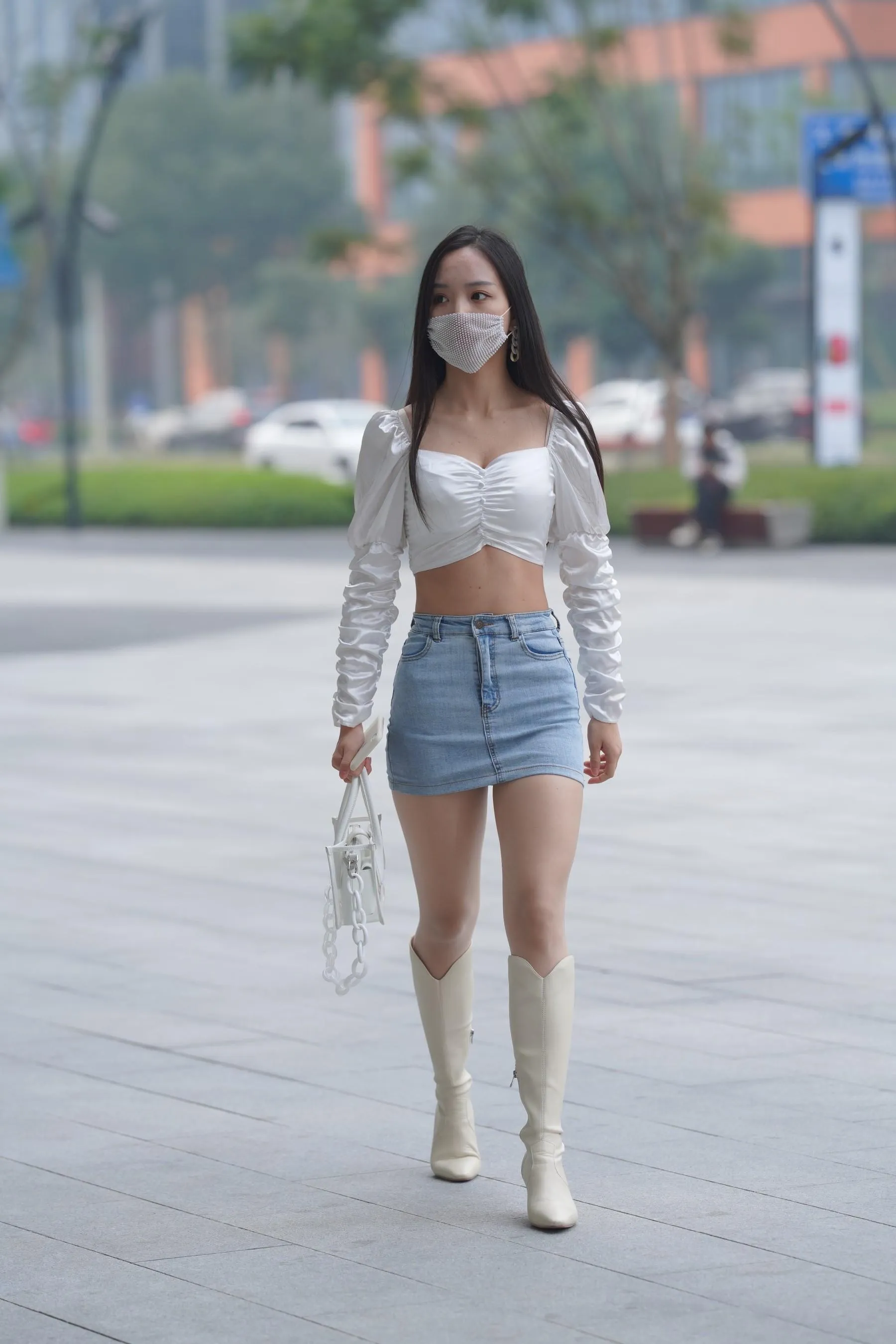 魔镜街拍 NO.170 凯恩街拍摄影-牛仔裙小姐姐 [304P]插图5
